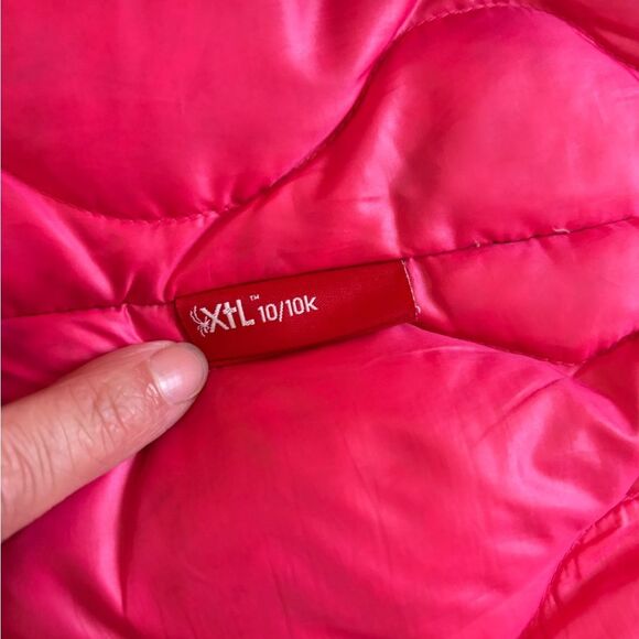 Spyder Duck Down Winter Jacket Black Shell Pink Interior Womens Size 10 Medium - Picture 11 of 16